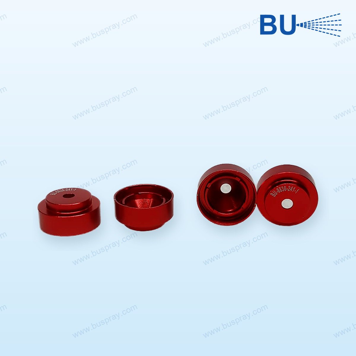 Arc Spray Air Drive Spare: RED NOZZLE CAP (Extra Fine) FOR 1/16" ZINC ONLY | Buspray